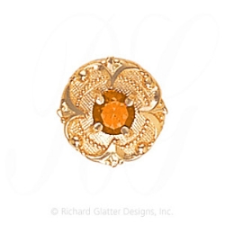 GS472 CIT - 14 Karat Gold Citrine Slide 